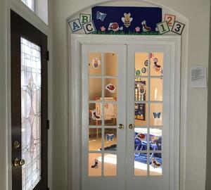 Image of the front door from the inside.